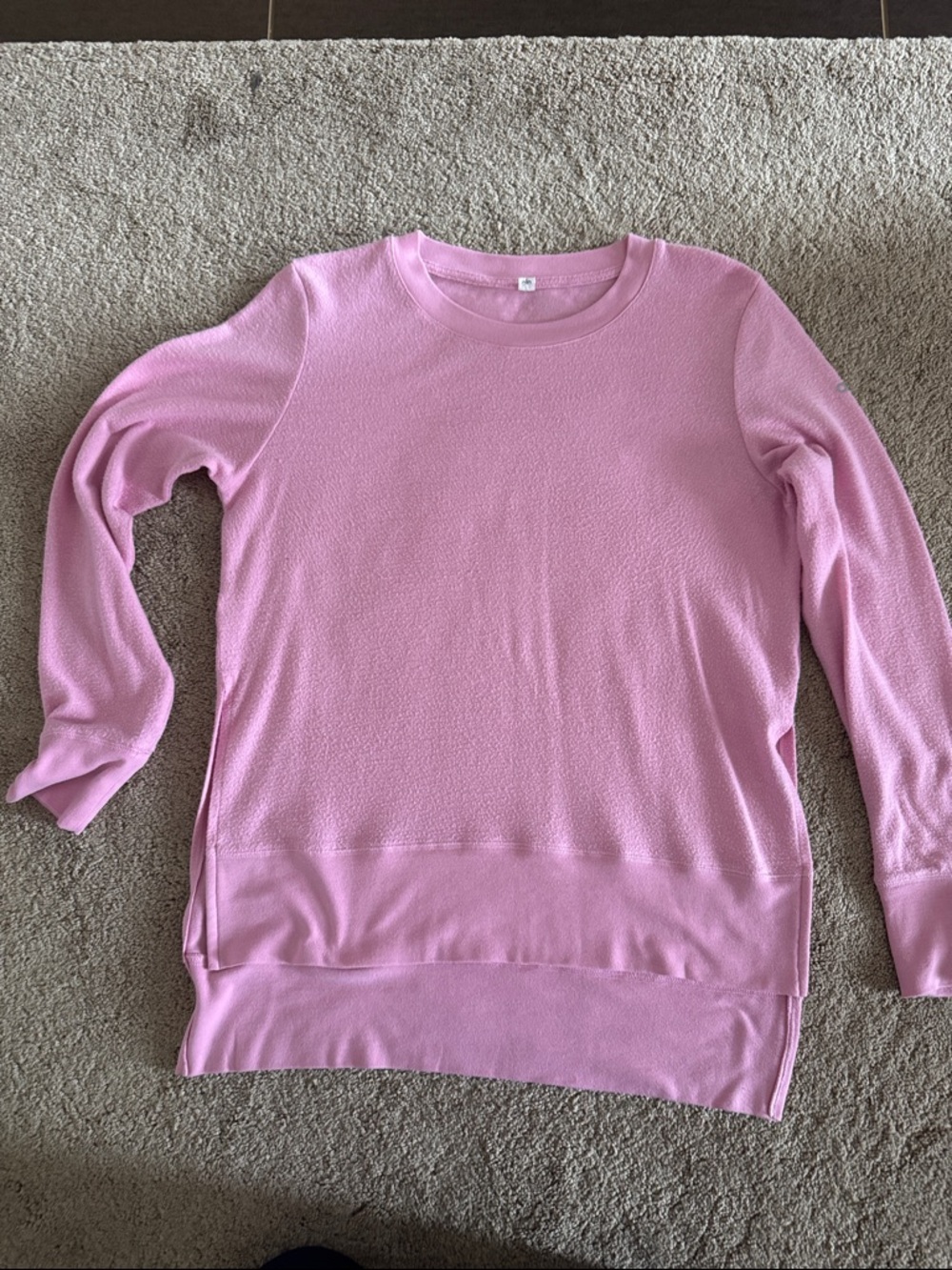 Alo Women's Lightweight Pink Crewneck Sweatshirt